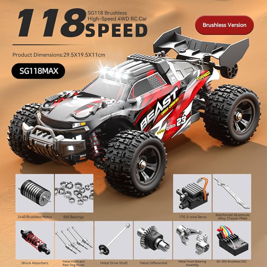 URFunModel SG118MAX 1/18 RC Off-Road Car, 2.4G Full