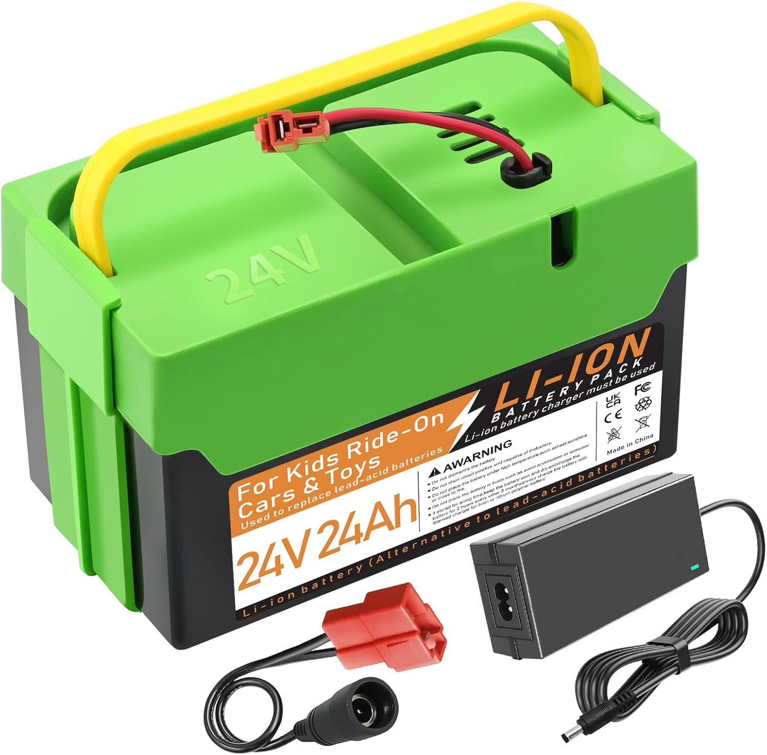 24V Battery for Ride On Toys, 24 Volt 7Ah Rechargeable Battery for Power Wheels, Kids Cars, UTV, and Dump Trucks - 12fm7 24v7ah/20hr Lead-Acid for Best Car Ride on Cars Thunder UTV