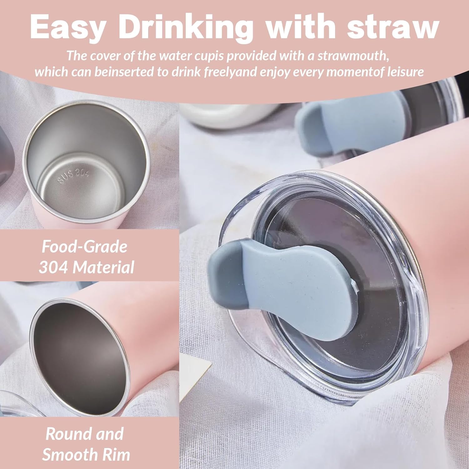 Personalized Kid Chubby Water Bottle with Pattern & Name, Customizable Stainless Steel Cups with Cup Lid for Boys & Girls, Iced Coffee Mug, Gifts for Toddler Birthday, Christmas, Back to School Easter - Image 4