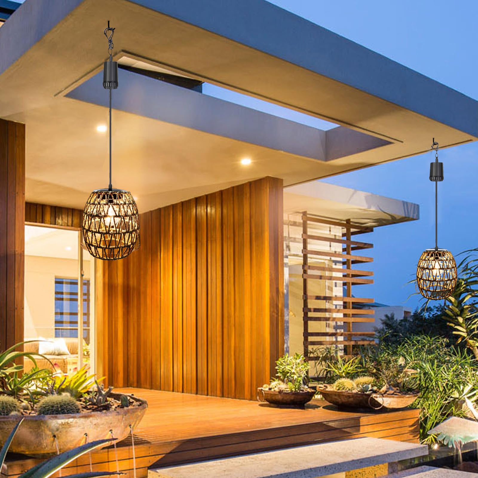 pearlstar Lámpara colgante con batería, lámpara colgante alimentada por batería con temporizador de 6 horas, lámpara colgante para exteriores, lámpara colgante para patio, bar, jardín, terraza, salón