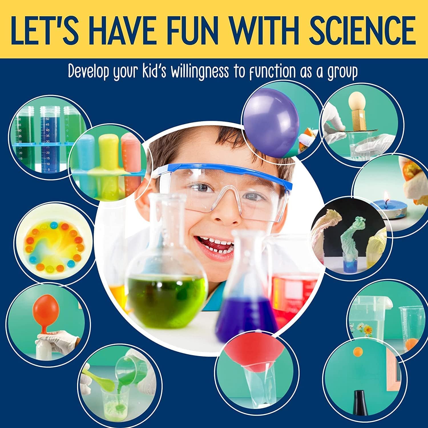 Zrauker Science Kit with 50 Science Lab Experiments, DIY STEM Educational Toys, Science Magic Kit Great STEM Learning Science Kit : Toys & Games