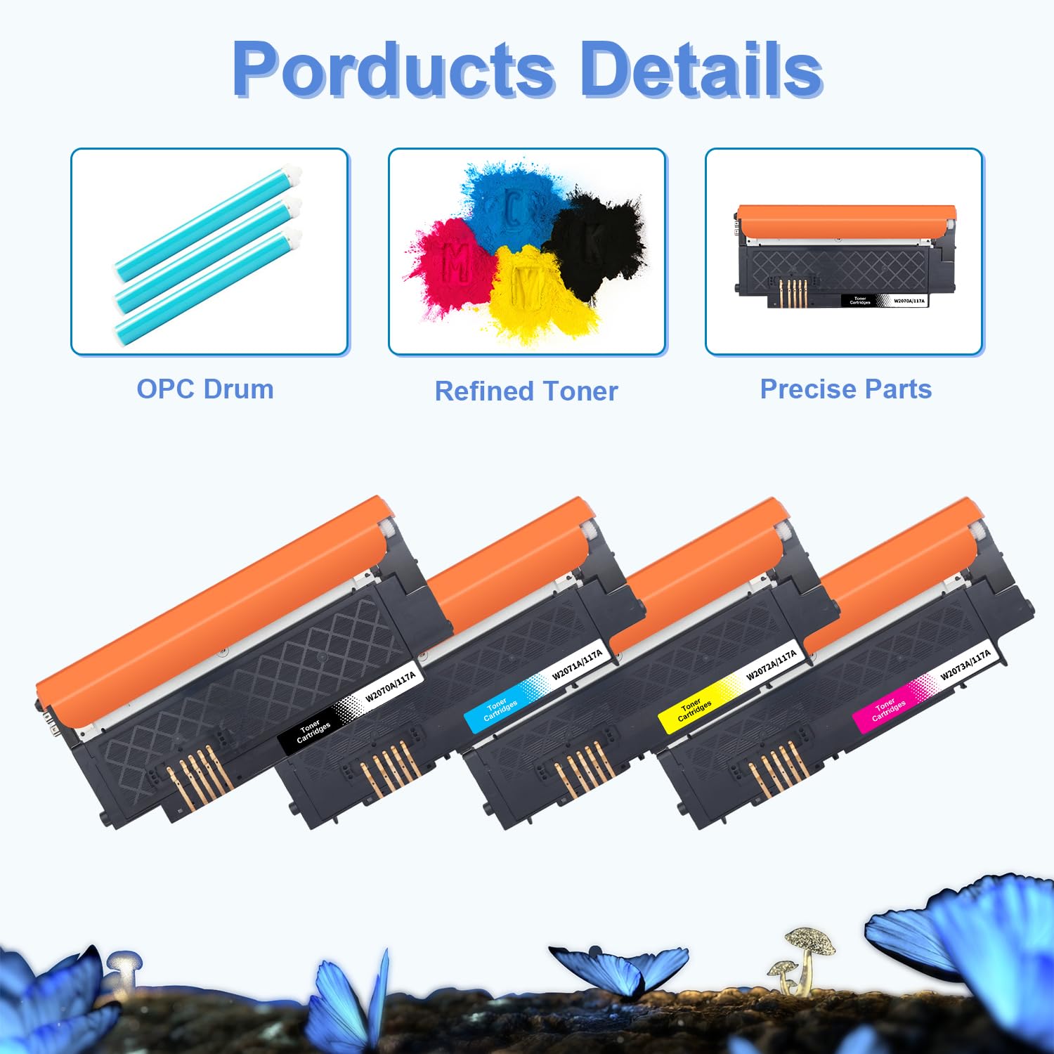 LOSMANN 117A Cartouche de Toner Compatible pour HP 117A avec puce pour HP Color Laser 150a 179fwg 178nwg 179fnw 178nw 150nw 178 179 W2070A W2071A W2072A W2073A (Noir Cyan Jaune Magenta, 4 Pack)