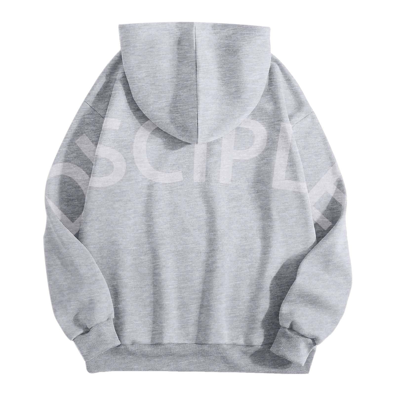 Generico Felpa Donna con Cappuccio Felpa Leggera Casual Pullover con Coulisse Taglie Forti Pullover con Stampa Spessa Felpe da Autunno a Maniche Lunghe Moda Felpe per Fitness Jogging Classica