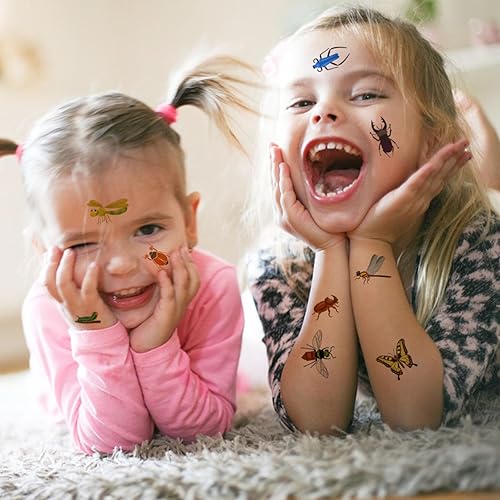 Miniatura 5 de 72 tatuajes temporales de insectos, tatuajes de reptiles, abejas, arañas, escarabajos, mariposas, libélulas, calcomanías de tatuaje falso para