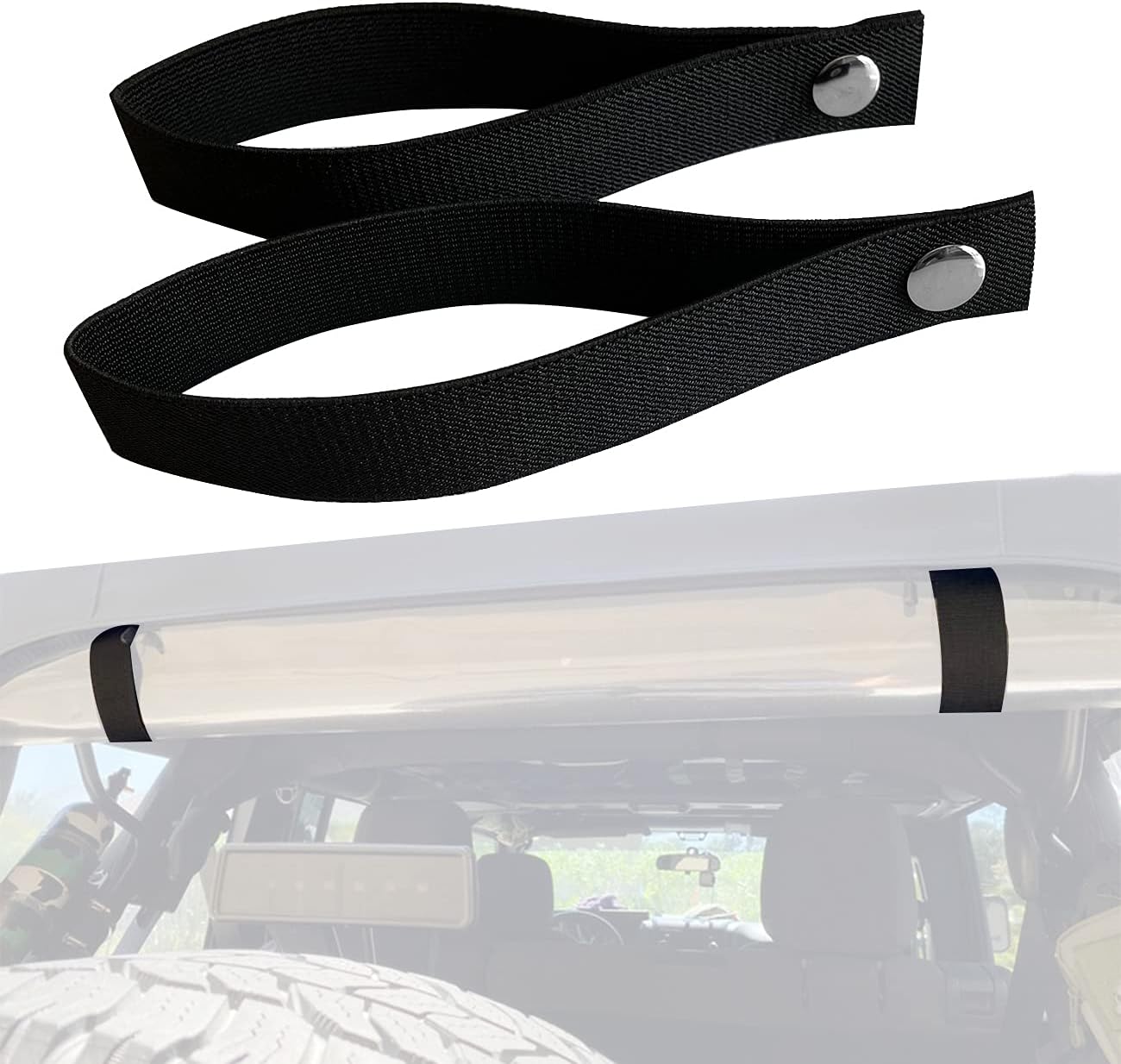 Rear Window Straps for Jeep Wrangler JK JKU, Back Window