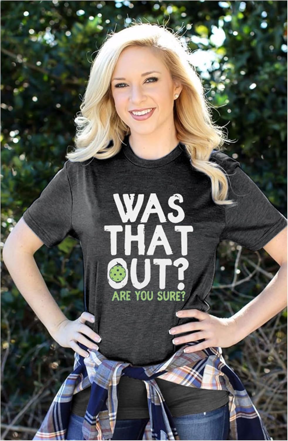 Pickleball Shirts for Women Pickleball Graphic T-Shirt was That Out Letter Print Shirt Summer Short Sleeve Tee Tops - Image 3