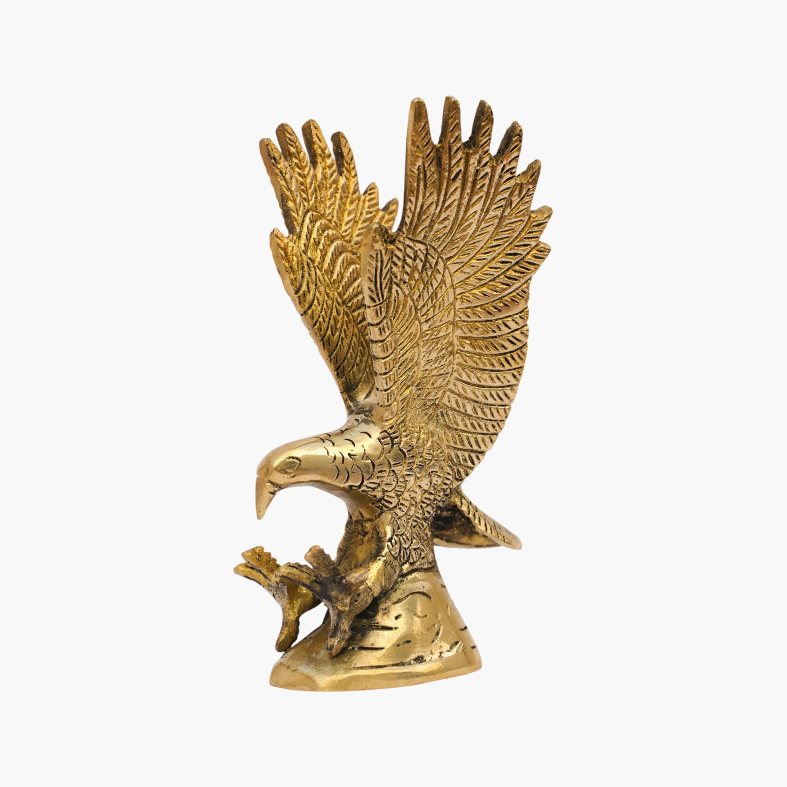 Brass Eagle Statue | Height-15.5 cm Aprrox. | Weight- 550 Gram Approx. | Vastu Idol for Home and Office | Zonal Placement-SW|