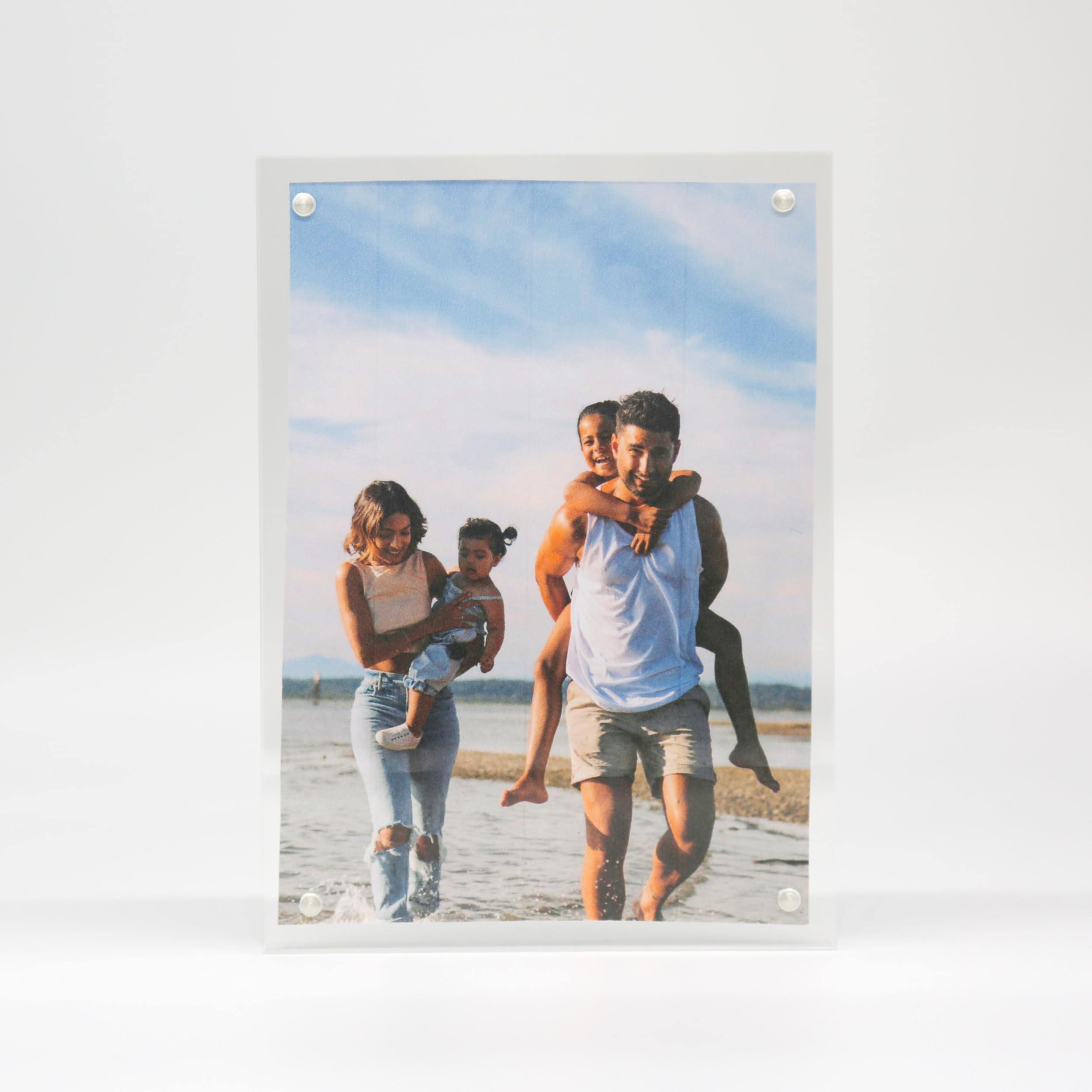 TRIXES Cadre photo en acrylique de 5 x 7 cm - Cadre photo magnétique multi-usages avec