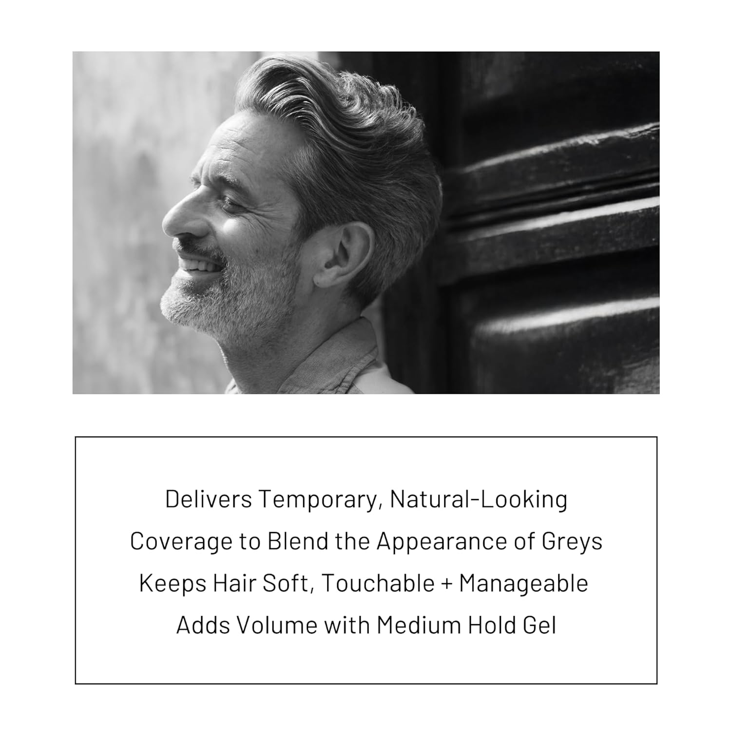 DEPOT No. 307 Black Gel | Temporary Hair Styling Gel for Men with Grey Blending Effect | Medium Hold, Natural-Looking Finish with Glycerin, Vitamin E & Botanical Complex | 3.3 fl.oz.