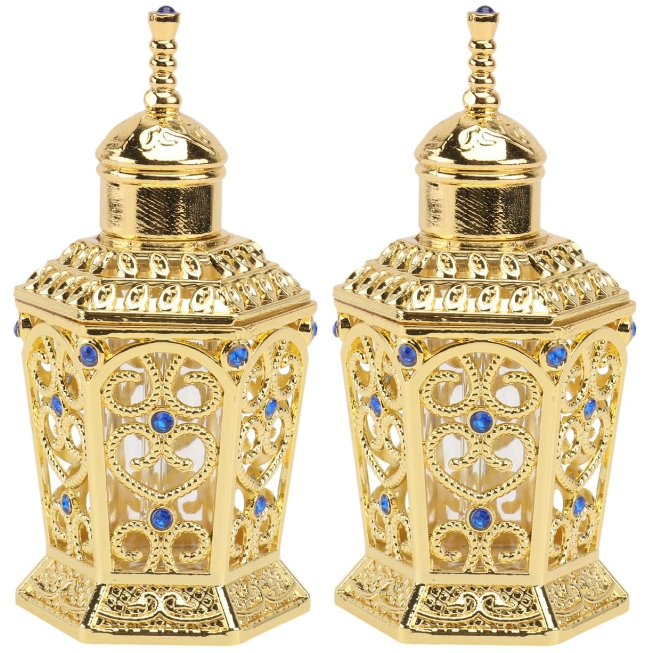 Bouteille de parfum en alliage doré chic et flacon d'huile essentielle élégant