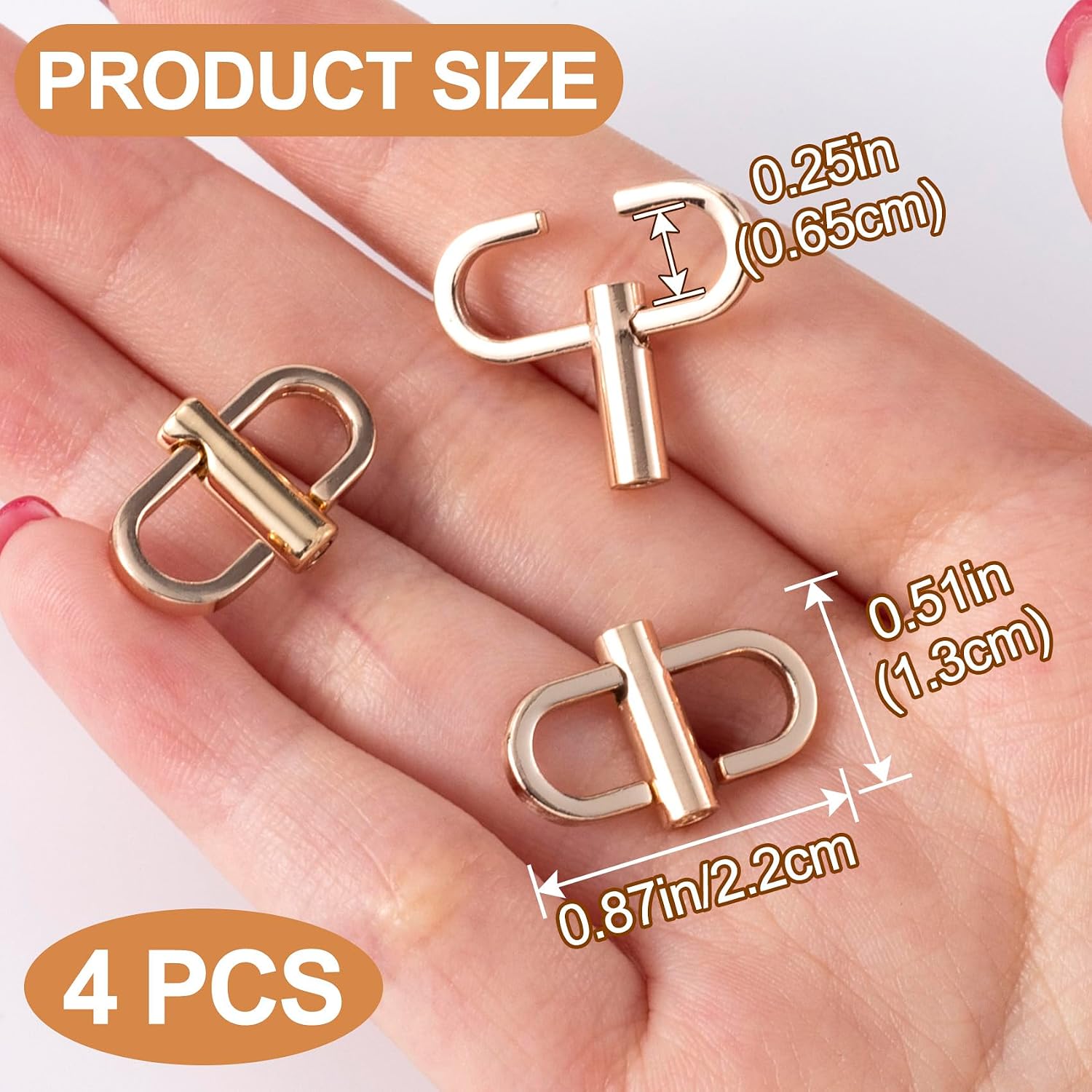 HINZIC Chain Strap Shortener, 360 Rotatable Chain Clip Buckle, Alloy Necklace Shortener for Shorten Purse Bag Chain