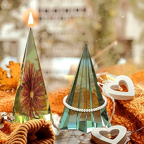 Miniatura 7 de Moldes de resina de cono de anillo  6 moldes de silicona para soporte de anillo facetado para resina epoxi, moldes de resina de silicona piramidales