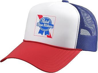 PBR Weathered Vintage Dad Style Trucker Hat with Adjustable Mesh Back