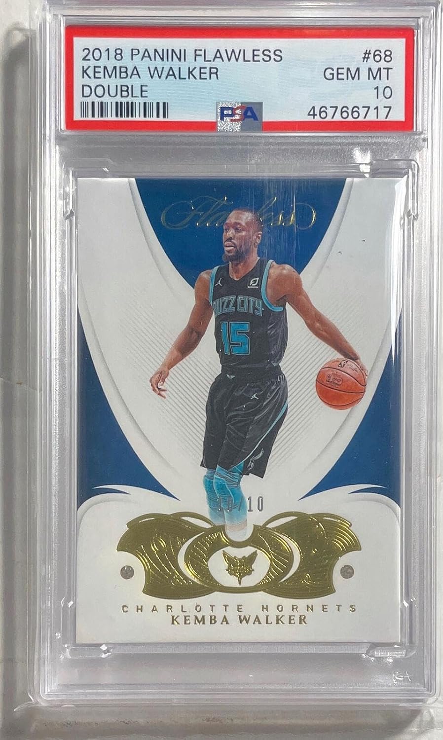 Kemba Walker 2018 Panini Flawless Double Diamond #d 10/10 Psa 10 Gem Pop 1/1 - Basketball Cards