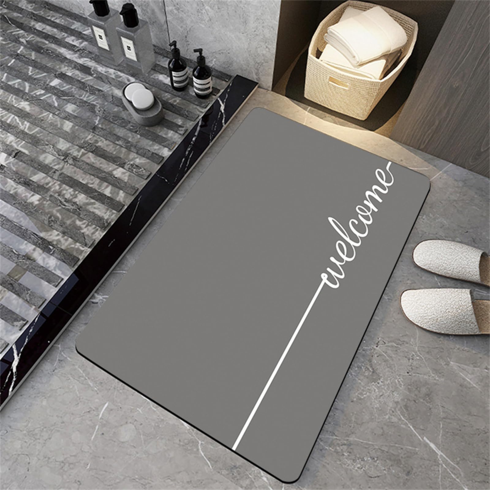 Alfombra baño antideslizantes de 70x120cm para ducha cocina y bañera