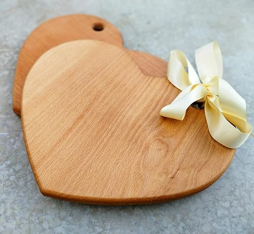 Vista 16 de ECOSALL Tabla de cortar de madera maciza en forma de manzana con mango para frutas, verduras, queso, pequeña tabla de pan de madera, plato