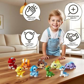 HJPLPXH Dinosaur Micro Mini Building Block Sets Birthday& Party Gift