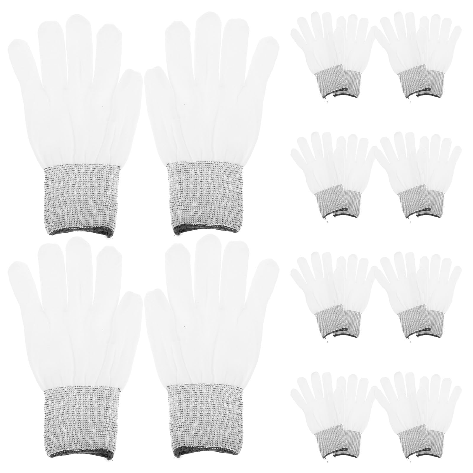 Guantes Envolventes Antipolvo para Coche 10 Pares, Protección Antielectrostática, Material Nylon y Tejido, para Uso Diario en Aplicación de Películas de Carrocería