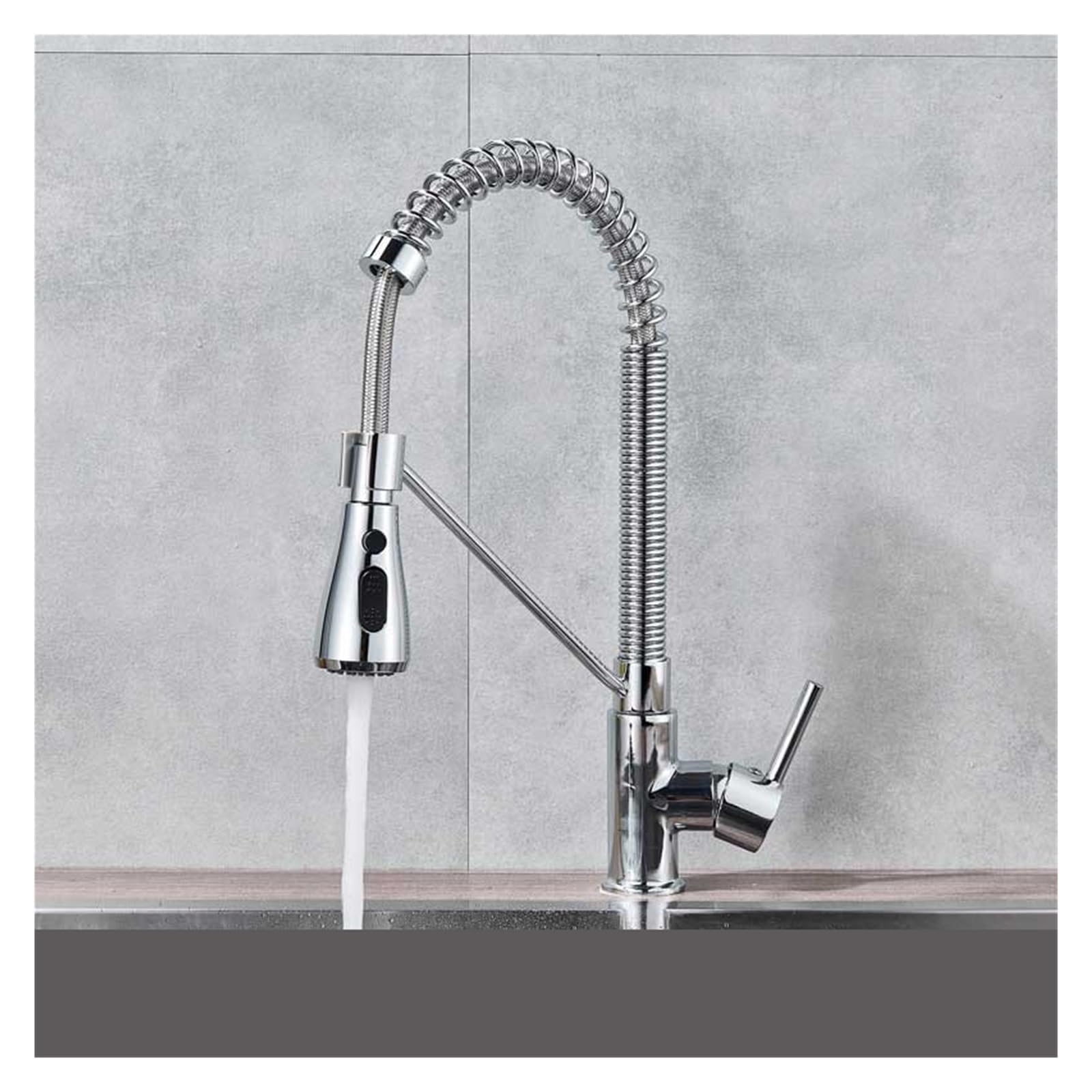 Robinet mitigeur de cuisine anti éclaboussures avec douchette double fonction