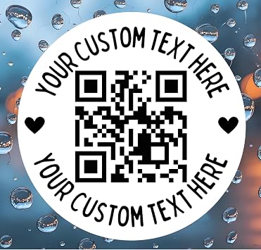 Custom QR Code Sticker Labels on Sheet, 300 Pack of Waterproof Round Stickers, 1.5/2/2.5/3 Inches Personalized QR Stickers for Business or Wedding Website Circle