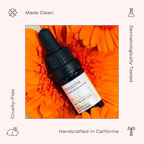 Miniatura 6 de Odacité Concentrado de suero iluminador con té verde + citronela para piel radiante, concentrado de aceite facial antienvejecimiento ligero,