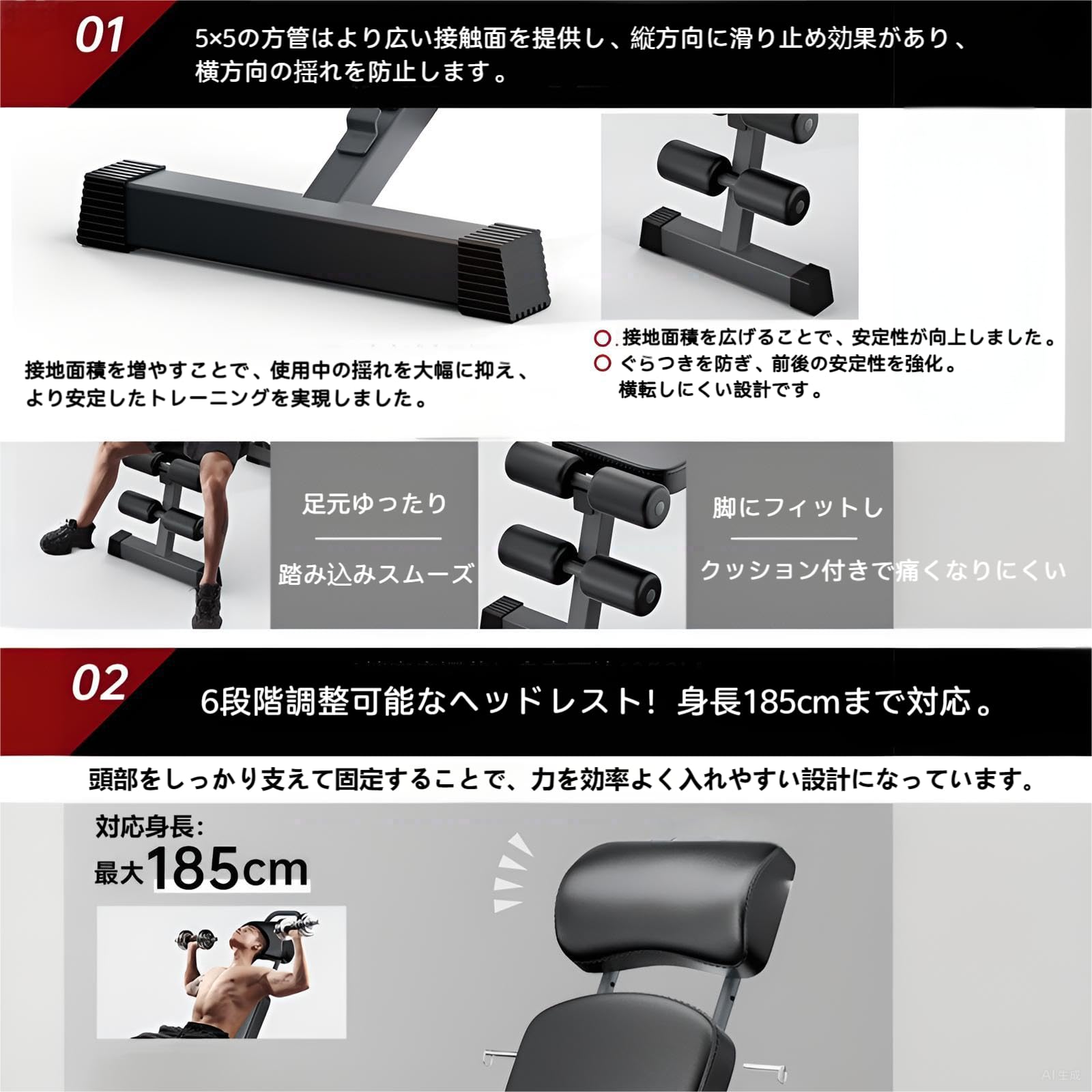 Amazon.co.jp: トレーニングベンチ 折りたたみ式 インクラインベンチ