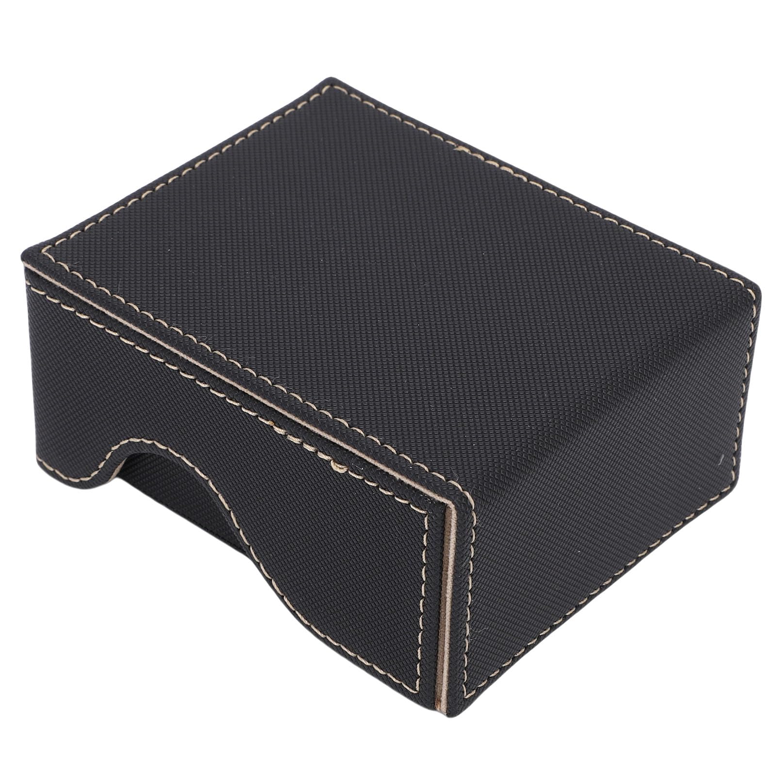 Cryfokt Dice Tower and Tray PU Leather Foldable Portable Dice Rolling Tower for Tabletop Games with Velvet Lining and Magnetic Closure (Black Gold)