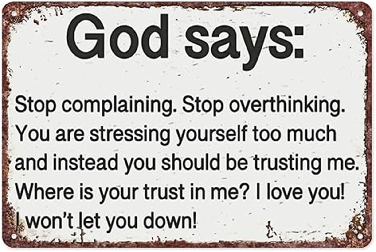FNYUVNFAF Encouraging Quote Vintage Tin Metal Sign for Home Wall Decor Office Bedroom Inspirational (8 X 12 in)