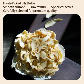 Dried Lily 3.52oz/100g, Pure Natural Product-Premium Dried Lily Bulb Stems