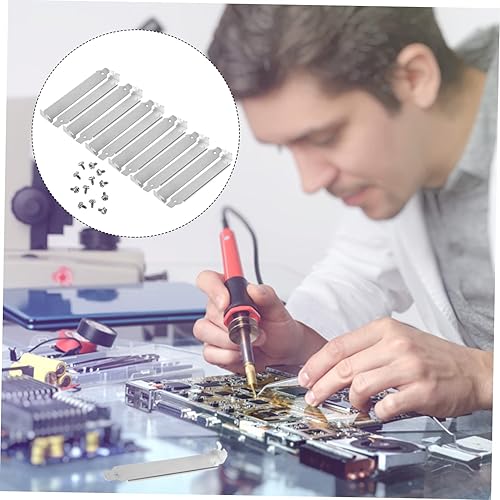 Miniatura 8 de Anneome 12 unids Pci Pci Pci ranura cubierta caso para PC Gpu soporte Tornillos de computadora Filtro de acero duro Pci l soporte en blanco caja de