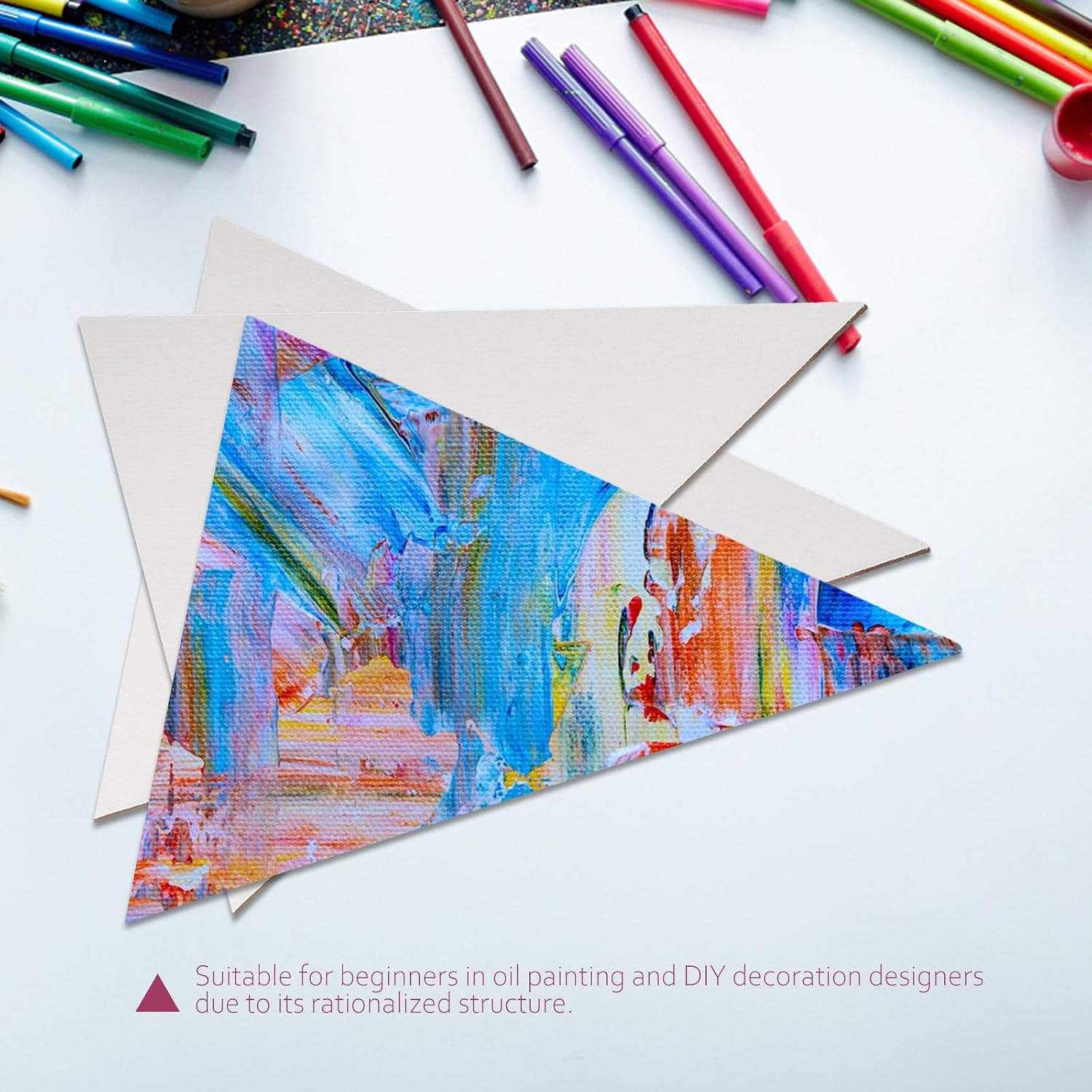 5pcs Canvas Panel Blank Oil Painting Board for DIY Decoration