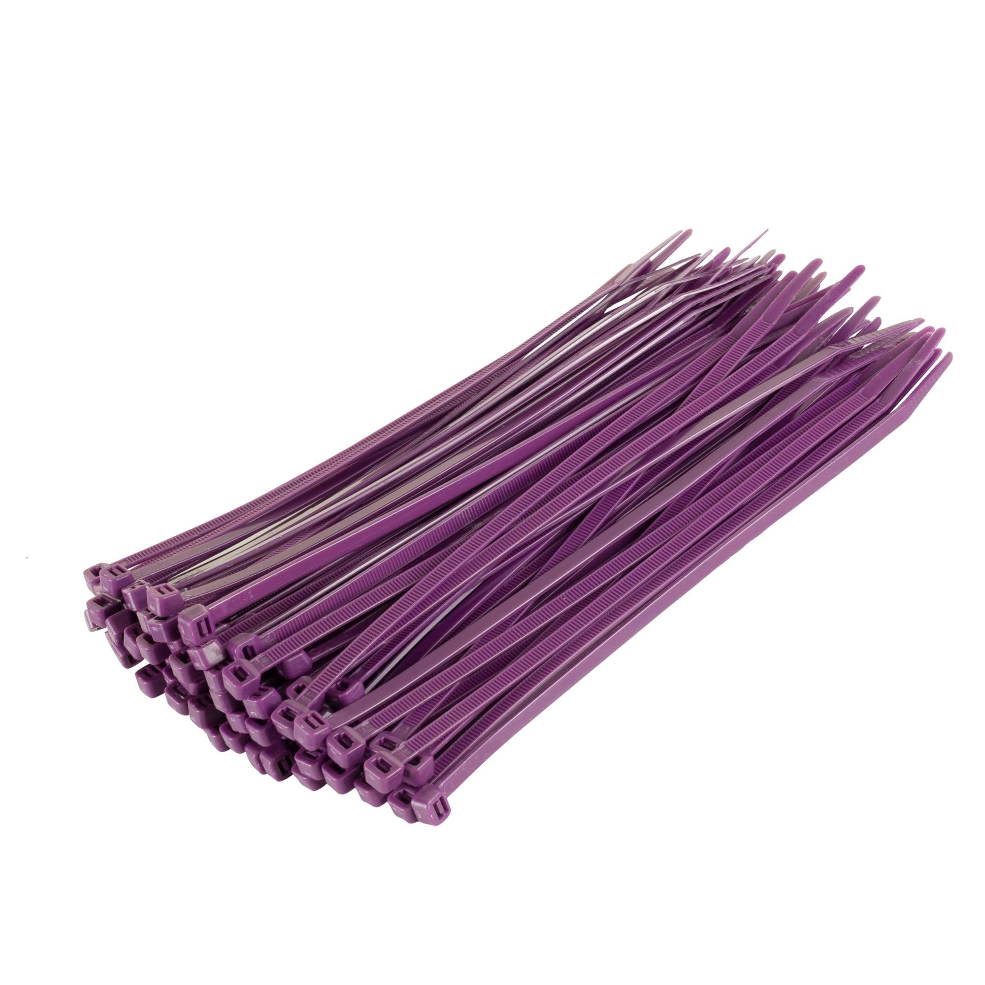 Gocableties Purple Cable Ties, 200mm x 2.5mm, Bulk Pack of 1000, 8” Premium Nylon Zip Ties, Multi-Purpose Plastic Tie Wraps, Secure Self-Locking Mechanism, for Home, Garden, Office and DIY — image 1