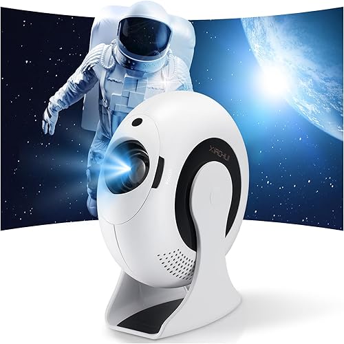 Miniatura 1 de Mini proyector 4K actualizado 2025 con WiFi y Bluetooth, proyector portátil inteligente XIAOHUI compatible con multimediateléfono