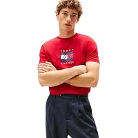 Tommy Hilfiger Uomo T-Shirt Maniche Corte Linear Flag Graphic Regular Fit