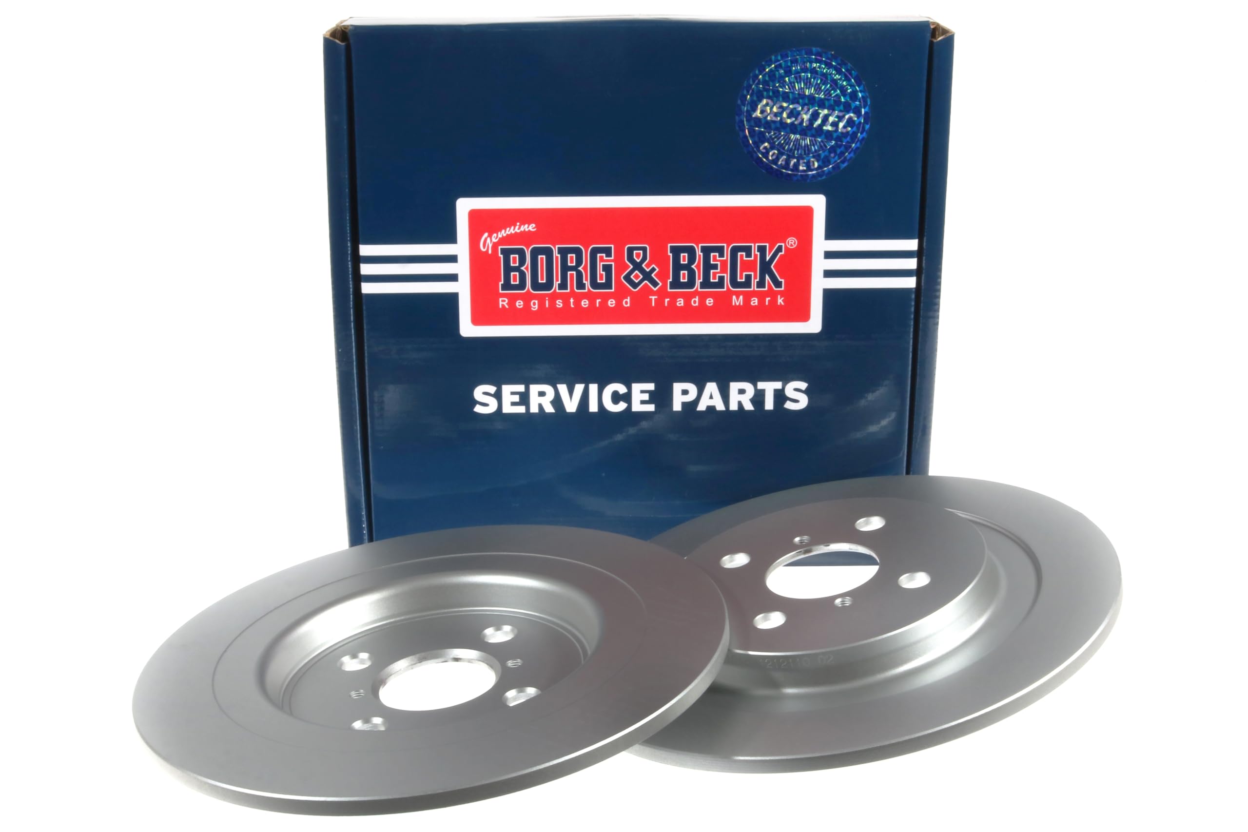 x2 Borg & Beck Rear Axle Brake Disc Pair Fits Toyota BBD4601