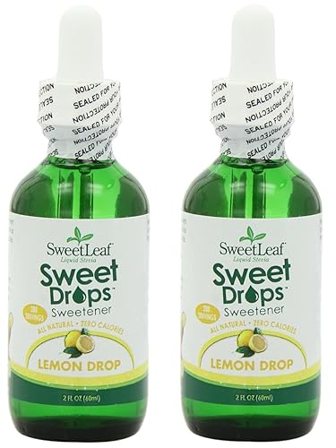 SweetLeaf Sweet Drops - Edulcorante líquido de estevia gota de limón 2 onzas paquete de 2