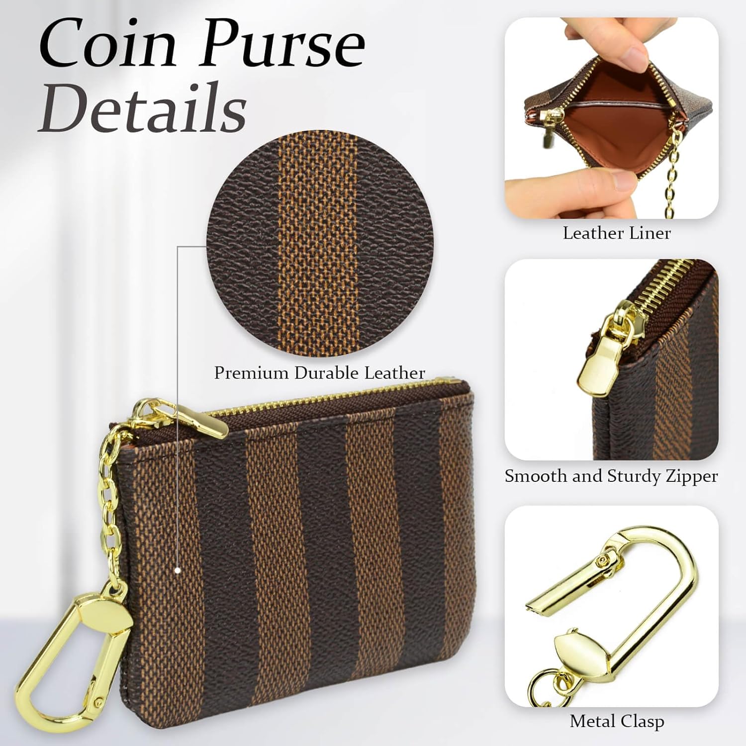 Keychain Card Holder GEZHEN Small Coin Purse Case Wallets Change