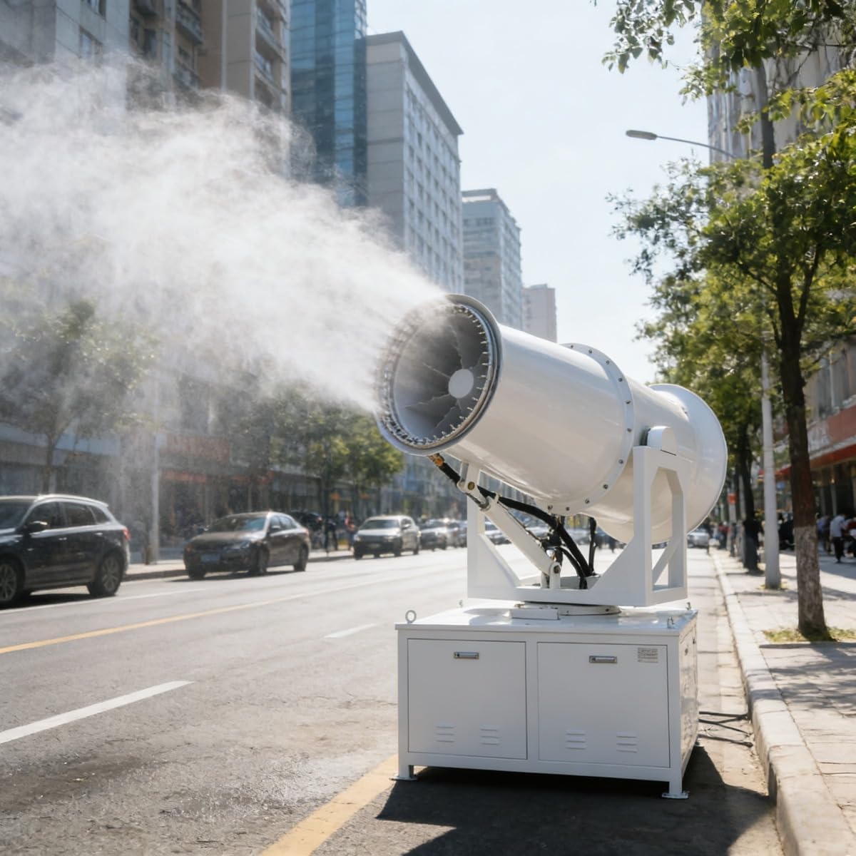 Wide Coverage Industrial Fog Cannon Large Capacity Fog Cannon Adjustable Outdoor Sprayer for Park Greening & Industrial Zones