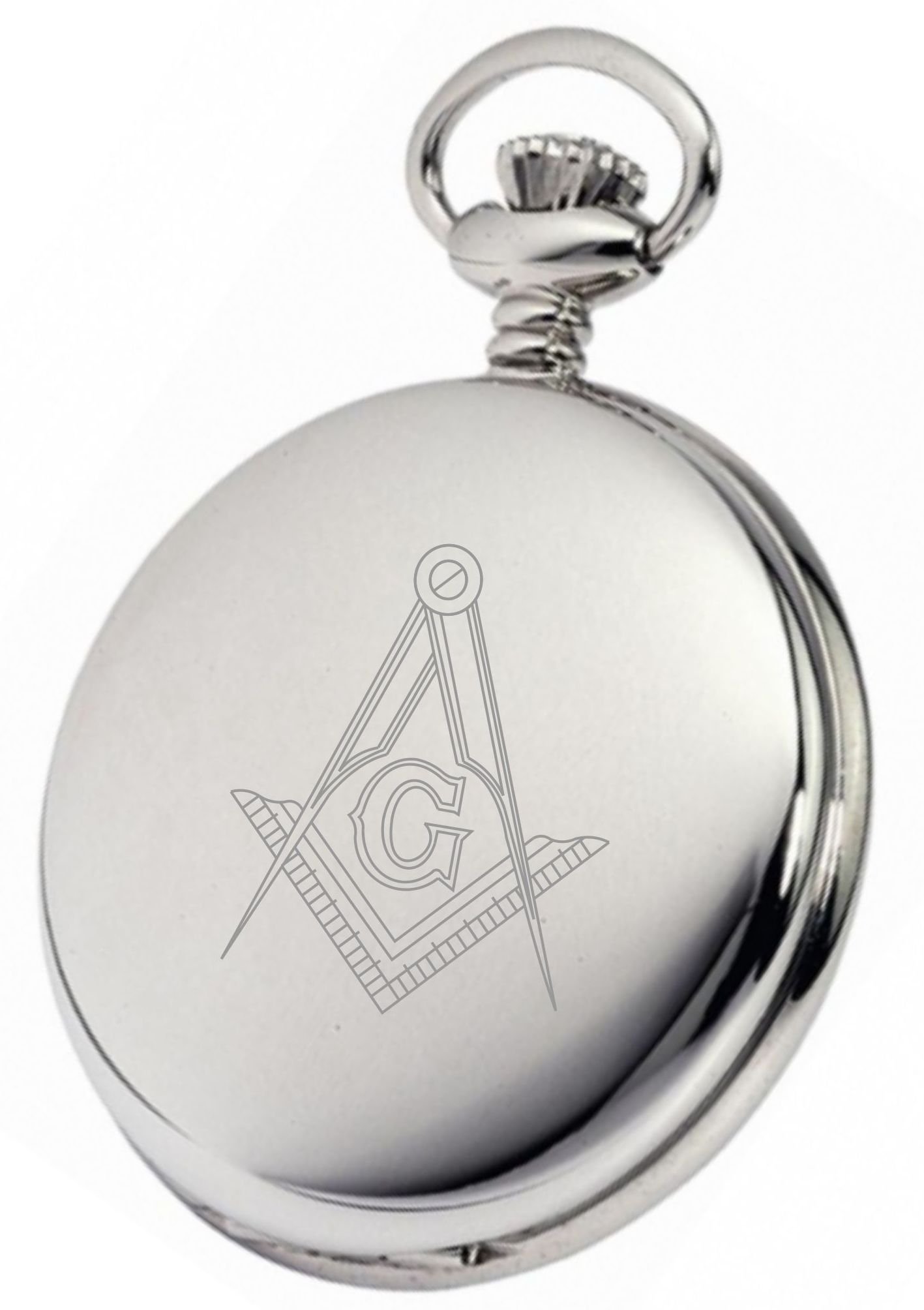 Lucy G Silver Personalised Masonic Pocket Watch Pw7 Can Be Personalised Engraved Free