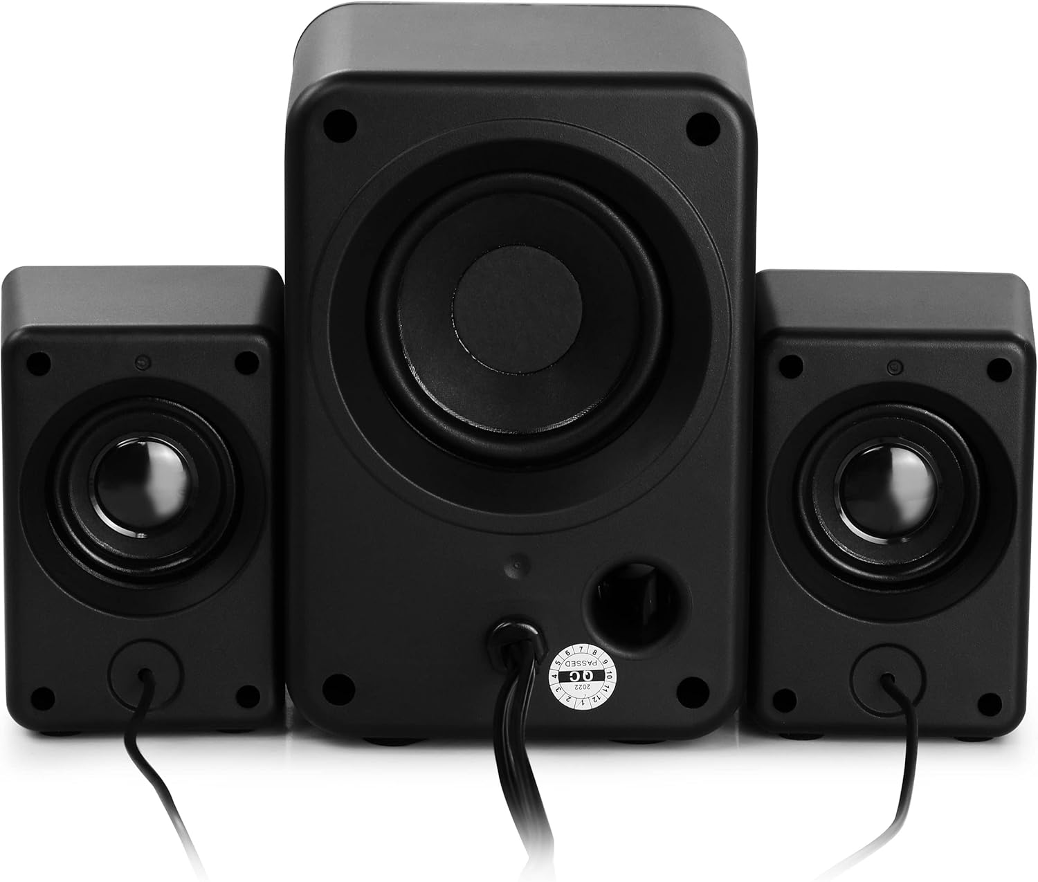beFree Sound Computer Gaming 2.1 Speaker System with Color LED Lights, Black
