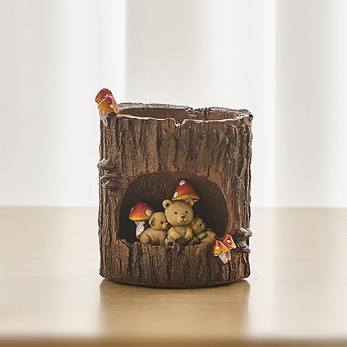 Maceta de oso para cactus  Maceta de animales para plantas de interior y exterior, divertidas macetas para suculentas con agujero de drenaje,