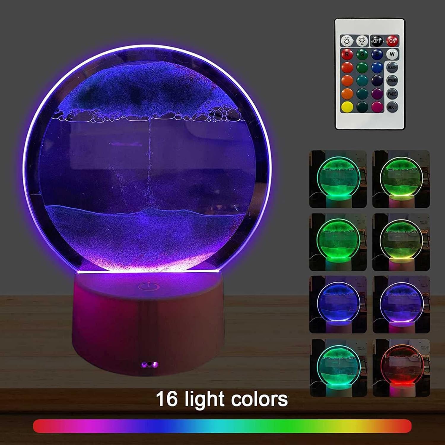 Chandeliers Modern Ceiling Light 3D Moving Sand Art Picture, Sand Art Liquid Motion Decor Lamp, Motion Display Flowing Sand Frame with LED Light, Sand Art Toys for Adults Kids