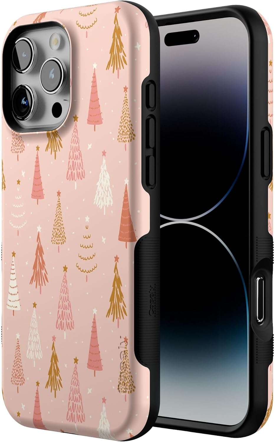 Casely iPhone 16 Pro Max Case | Bubblegum Forest | Christmas Tree | Bold Protective Design | MagSafe Compatible Design