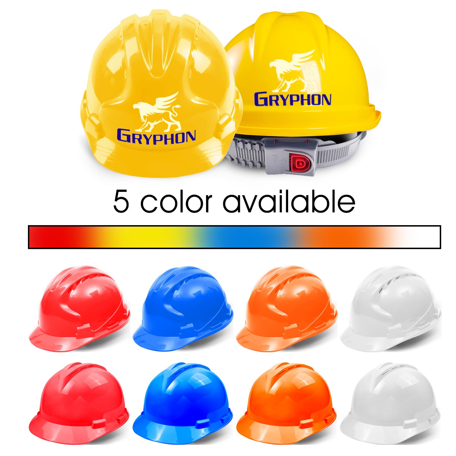 Safety Hard Hats Custom for Men Personalized Three Sides Logo Construction Hard Hat Helmet-Orange