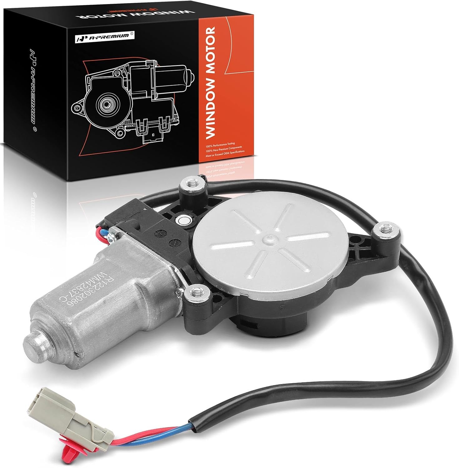 A-Premium Rear Left Driver Side Power Window Lift Motor (2-Pin Plug) Compatible with Honda Civic 2001 2002 2003 2004 2005, Built in Japan, Replace# 72750S5AJ01