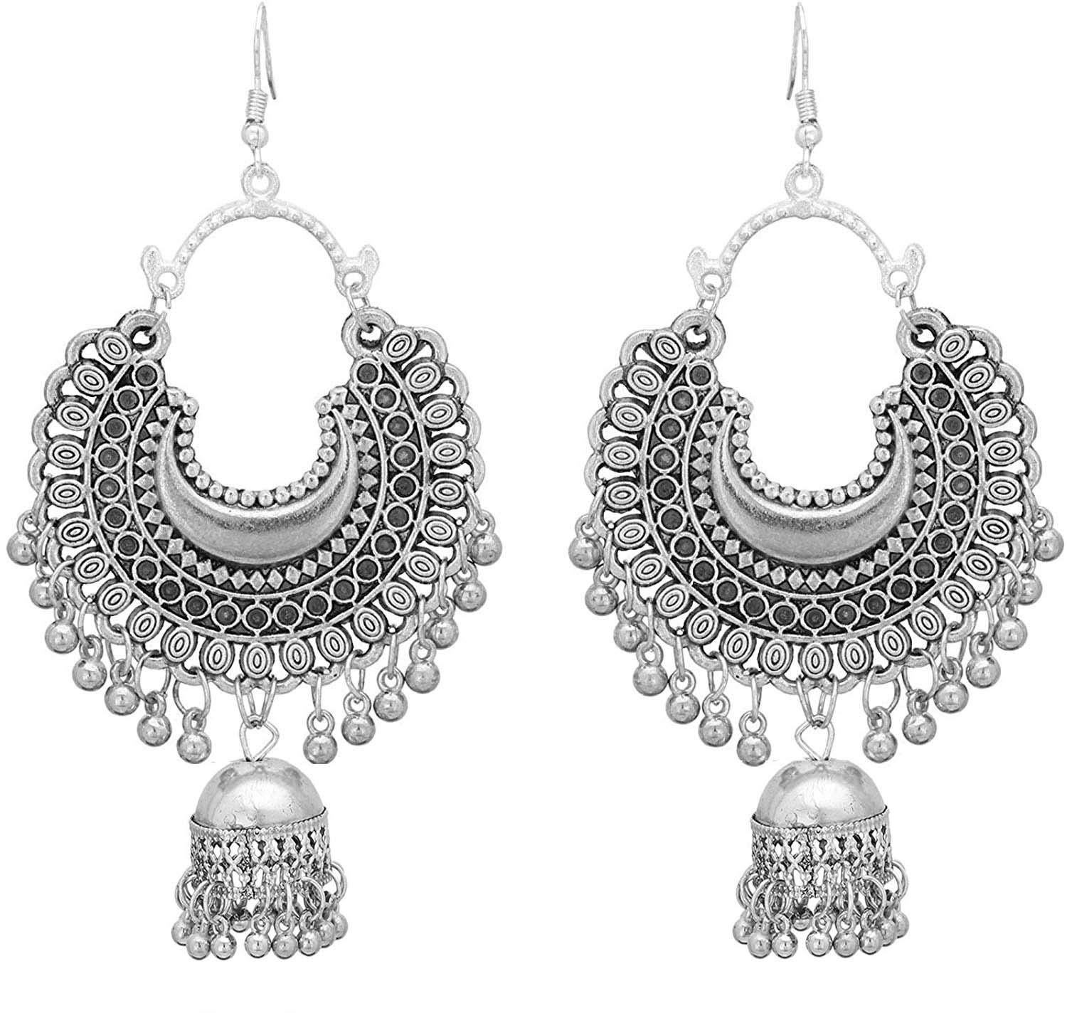 See full amazon price history chart for COSMOS SYSTEMS� Afgani Chand Bali German Silver Oxidized Grey Jhumki Earrings for Women COSMOS SYSTEMS� Afgani Chand Bali German Silver Oxidized Grey Jhumki Earrings for Women (B08FRLZ5SC) Amazon Price History, Amazon Price Tracker