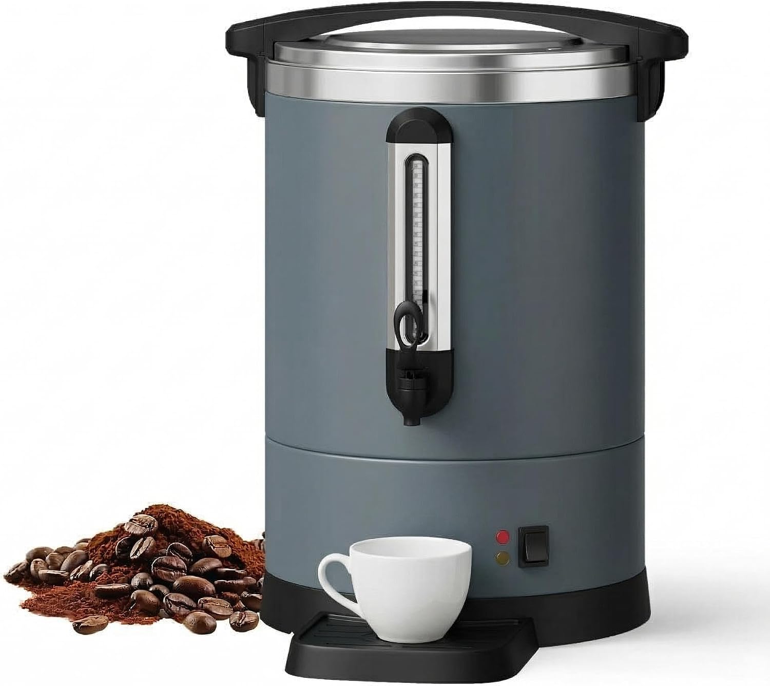 Commercial Coffee Urn 120 Cups (18L/4.8 gal), Double Wall Stainless Steel Hot Beverage Dispenser, Electric Water Boiler & Warmer with Drip-Free Spigot for Catering Events Church Office
