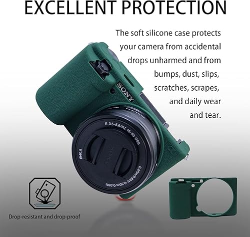 Miniatura 3 de Easy Hood ZV-E10 Funda para cámara, funda protectora de goma de silicona suave para cámara digital Sony ZV-E10 ZVE10, protección de la funda de la