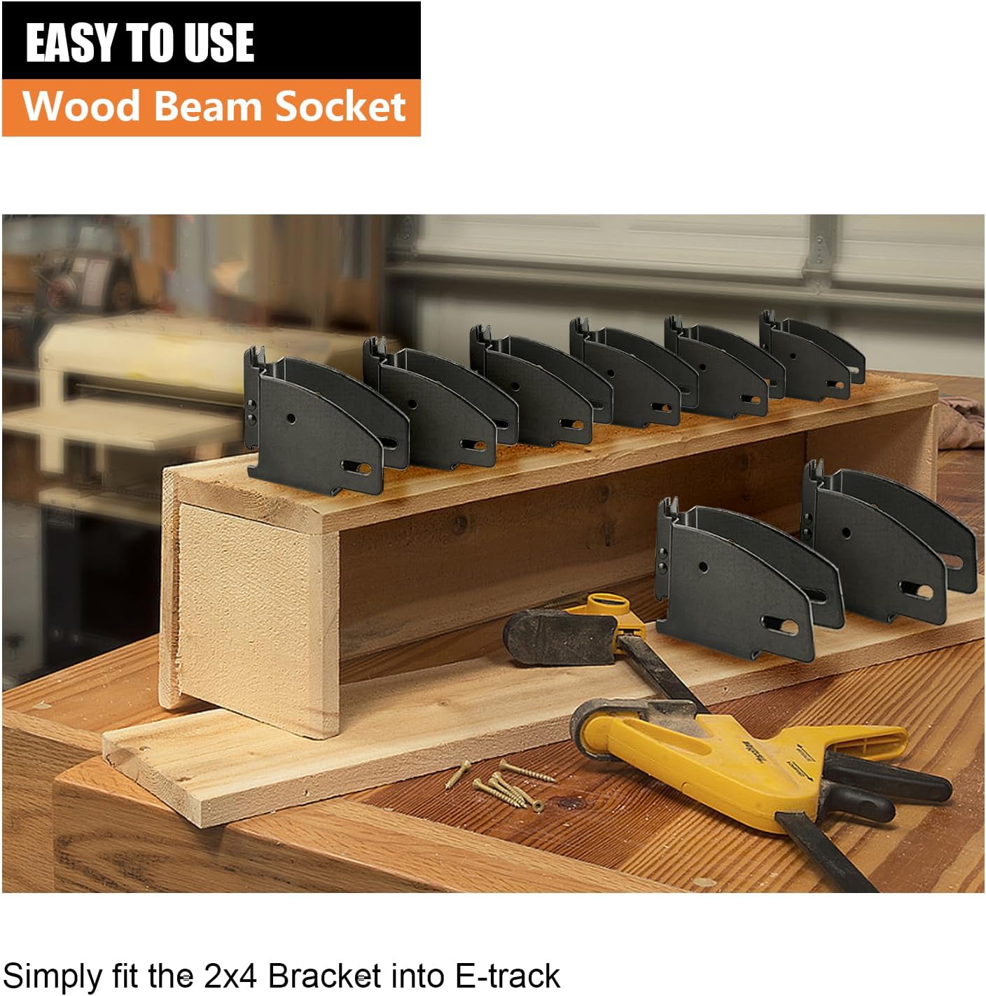 E Track 2x4 Bracket Wood Beam Socket (10 Pack) Etrack Accessories