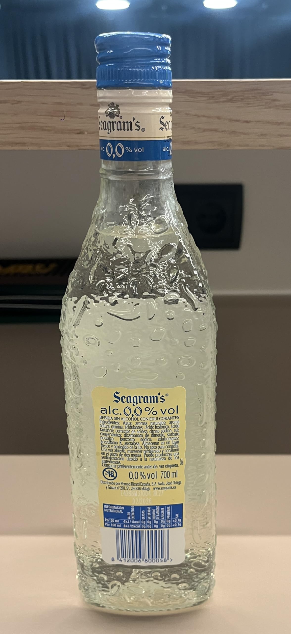 Seagram's 0.0% Bebida Sin Alcohol, 700 ml